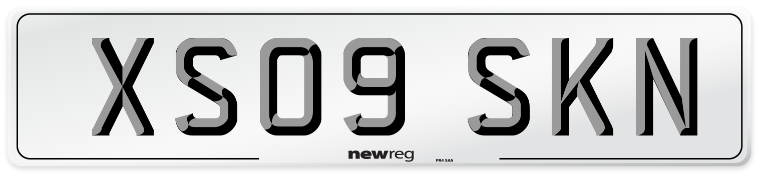 XS09 SKN Number Plate from New Reg